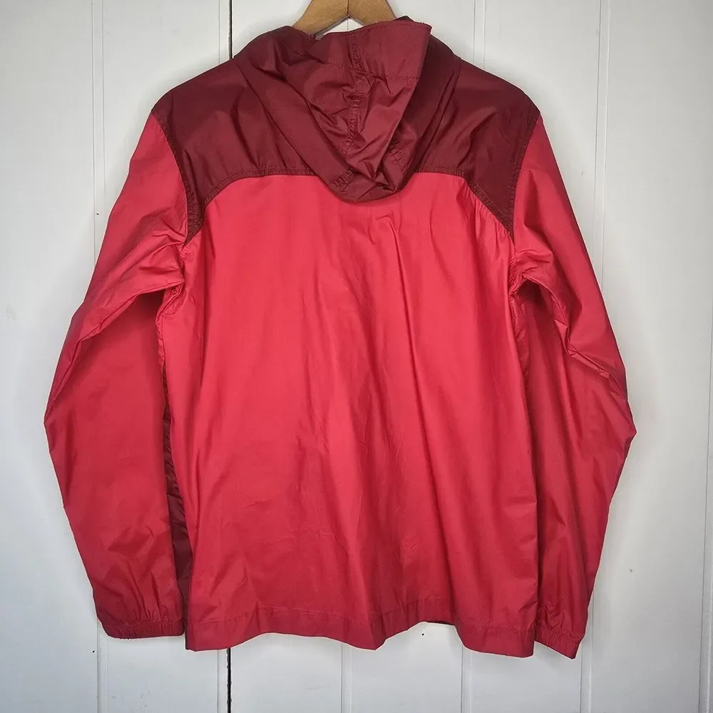 Columbia Windbreaker Jacket Kids XL 18/20 Red Maroon‎ Colorblock Gorpcore RB3416